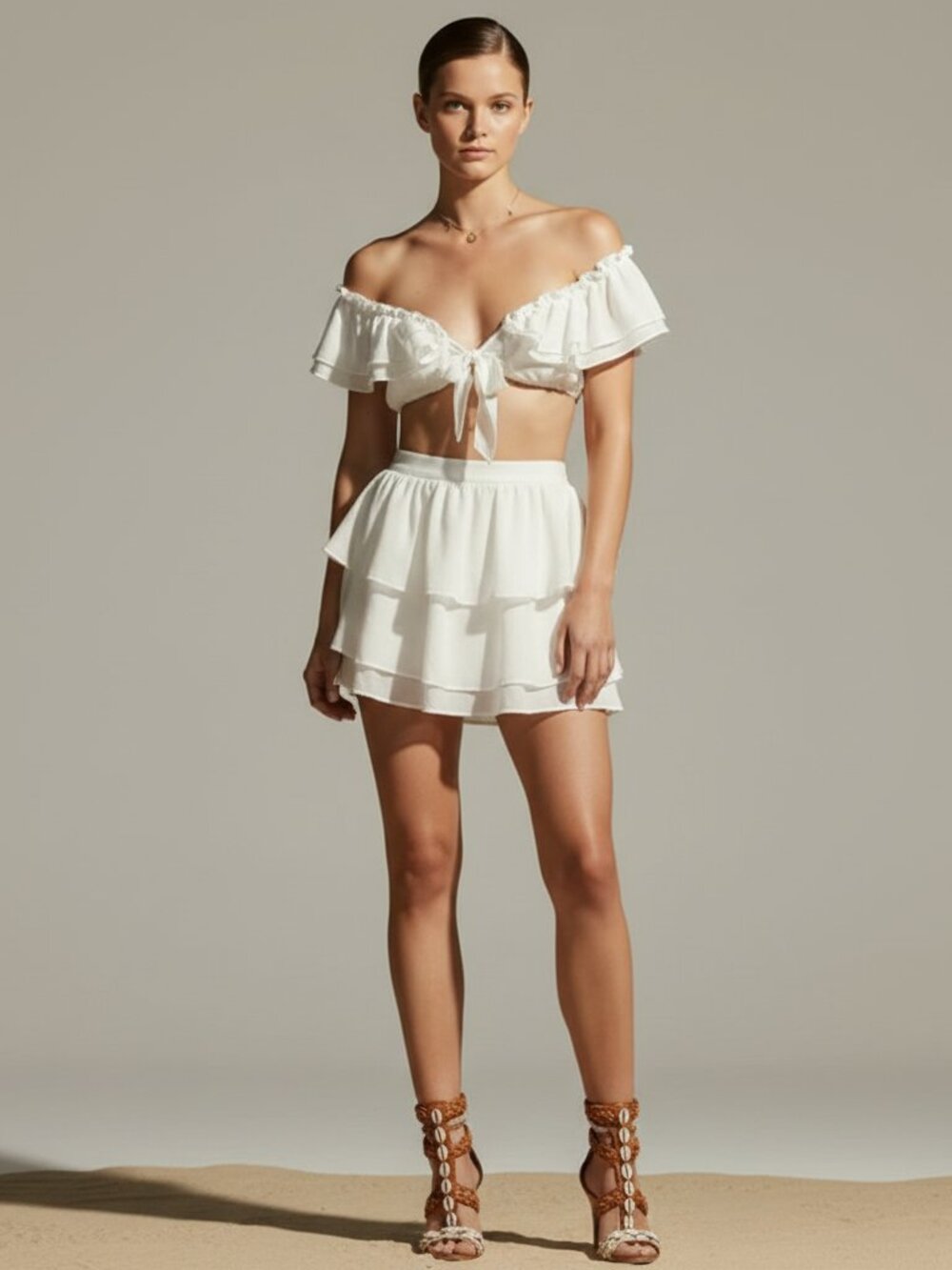 82. LAST FOUR Emory Park Knot Crop Top